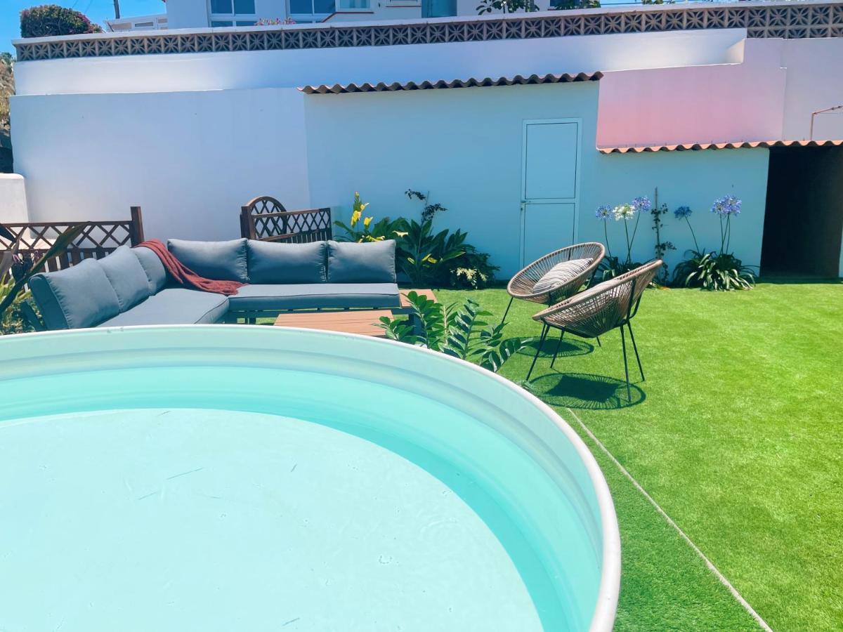 Casa Con Piscina Y Jardin Con Vistas Al Mar Villa Puerto de la Madera Luaran gambar