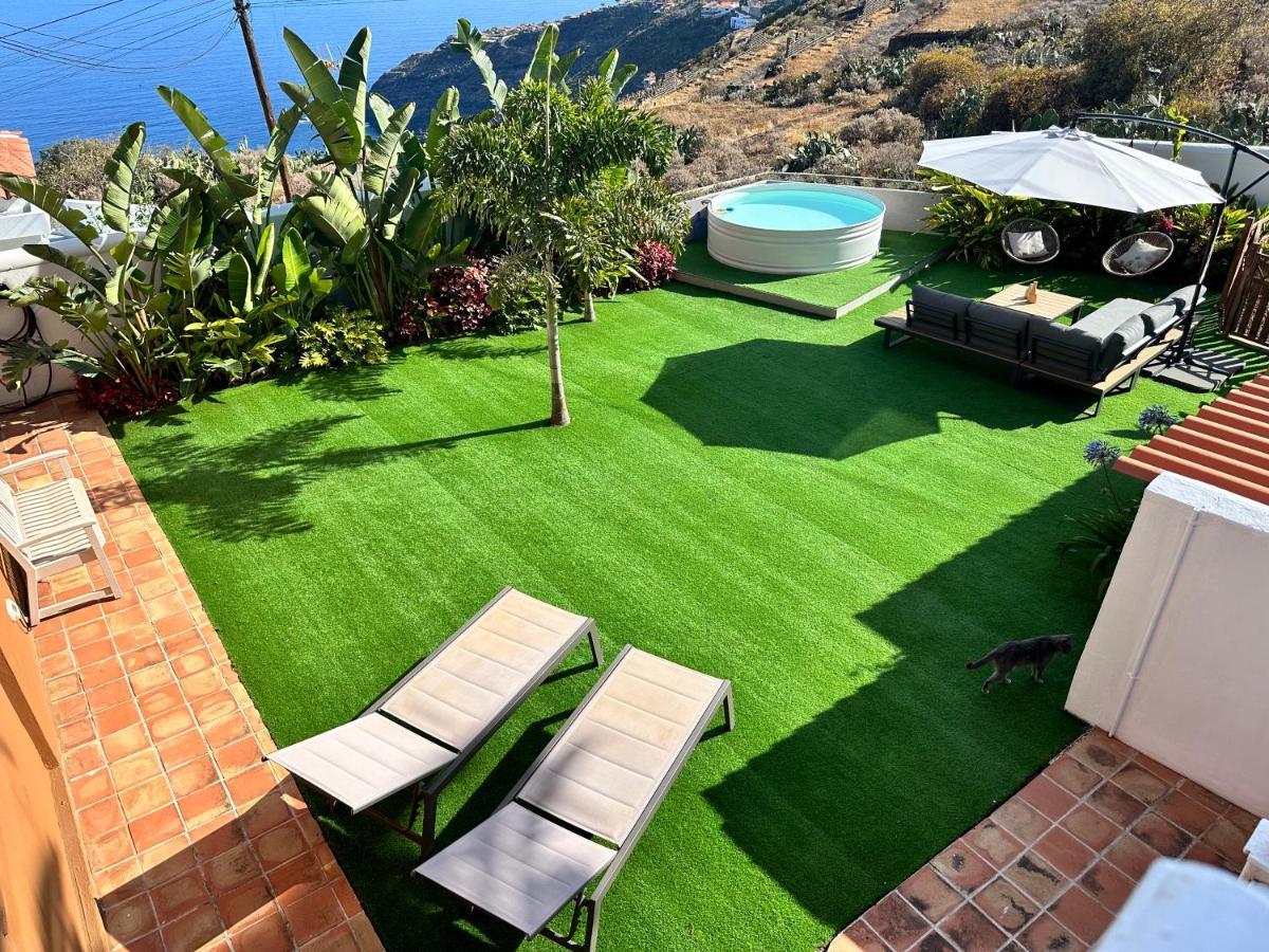 Casa Con Piscina Y Jardin Con Vistas Al Mar Villa Puerto de la Madera Luaran gambar